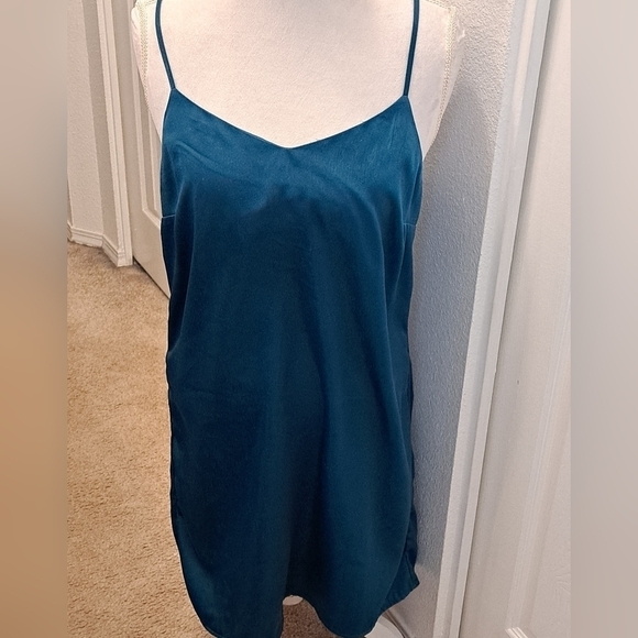 Divided Emerald Green Slip Dress  Size 12 - Picture 1 of 8